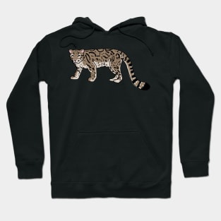 Clouded leopard simple drawing Hoodie